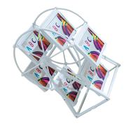 TIDTALEO Creative Photo Carousel Frame 360 Degree Rotation, Classic European Windmill Design Plastic Rotatable Picture Frame Stand for Desk Decoration, for Home Or Office Display