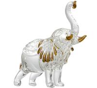 TIDTALEO Crystal Elephant Figurine Home Decoration Reflect Sunlight Flat Bottom Design Mini Animal Statue Ornament Suitable for Weddings and Anniversaries