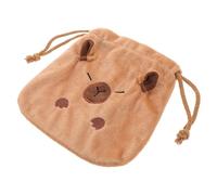 TIDTALEO Cute Animal Plush and Soft Plush Material with Spacious Capacity Drawstring Makeup Bag Travel Cosmetic Pouch and Organising Essentials for Daily Use