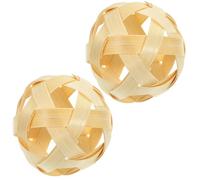 TIDTALEO Decorative and Reusable Festival Atmosphere with Delicate Appearance 2pcs Bamboo Pendant Handmade Woven Bamboo Home Decor for Layout Supplies