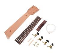 TIDTALEO DIY Assembly Accessories and Easy Strings with Bridge Ukulele Neck Fretboard Kit 21 Inch Wooden Minimizes Warping from Humidity Music Learning Projects and Family