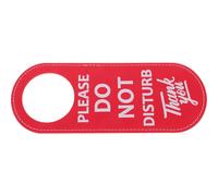 TIDTALEO Door Hanger Sign Practical Door Knob Hanging Board Double Sided Leather Do Not Disturb Convenient Reminding Unique Red Design for Hotel and Public Places for Office and Bars