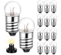 TIDTALEO E14 Small Screw Bulb Flashlight Bulbs 50pcs for Science DIY Equipment for Learning Physical Experiments