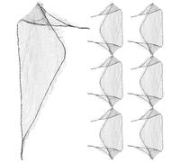 TIDTALEO Elastic Polyester Hair Wraps for Women Triangular Mesh Hair Nets 7pcs for Curlers for Sleep Styling and Home Use