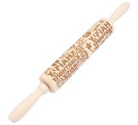 TIDTALEO Embossing Wood Rolling Pin for Handmade Noodles and Pastry Decoration with Plastic Material, for Cake Shops and Clay Use, Gift for Loved Ones and Colleagues