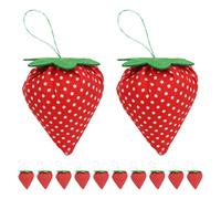 TIDTALEO Embroidery Needle Holder 12Pcs Strawberry-Shaped Needle Pin Cushion for DIY Dressmaker Sewing Supplies and Jewelry Making