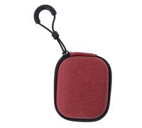 TIDTALEO Eva Portable Earphone Pouch and Charger Cable Organizer Bag Zipper, Mini Universal Protective Case for Travel and Daily Use, Red