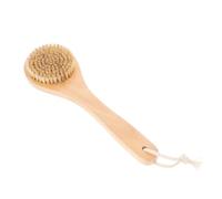 TIDTALEO Exfoliator Bath Brush with Wooden Handle Pig Hair Bristles Comfortable Grip Relaxing Massage Bathing Brush for Adult Shower Use