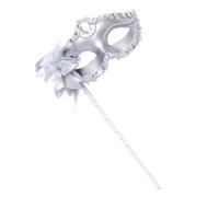 TIDTALEO Eye Masks Plastic Handheld Masks Silver Crystal 3pcs Masquerade Party Women Half Face Comfortable to Wear for Halloween and Venice Ball Party