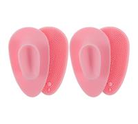 TIDTALEO Facial Cleansing Brushes for Effective Exfoliating and Deep Cleaning Silicone Lightweight 4pcs of Salient Points Manual Face Wash Brush Different Sizes and Density