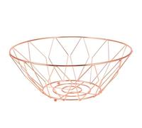TIDTALEO Fruit Basket Wire Storage Rose Gold Iron Decorative Bowl for Kitchen Snacks Bread and Vegetables