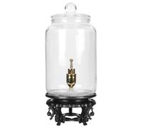 TIDTALEO Glass Drink Bucket with Faucet 2.5l Capacity Glass and Abs Material Juice Tank Keeps Liquid Fresh Suitable for Indoor Outdoor Use