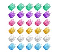 TIDTALEO Hair Accessories Metal Adjustable Reusable 100pcs Crown Shape Hair Braid Dreadlocks Rings for Bridal and Photo