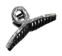 TIDTALEO Hair Claw Clamp Rhinestones Secure Hold for Thick Hair Silver Sturdy Material for Mothers and Daughters 4.33 X 1.97 X 1.57 Inches