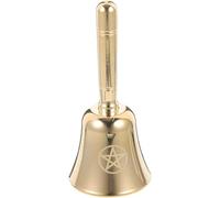 TIDTALEO Handheld Metal Bell Pentagram Bell for Tarot Divination and Wicca Rituals with Meditation Use