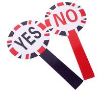 TIDTALEO Handheld Yes No Voting Board Double-sided Erasable Classroom Paddle Portable Teacher Judging Accessory for School Supplies and Interactive Games Random Color