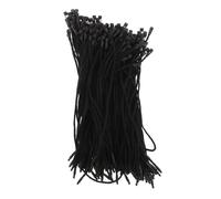 TIDTALEO Hang Tag String Luggage Label 200pcs with Integrated Plastic Snap Lock Black Cotton High Strength, Nondamaging Fabric Contact Price Tag Fastener for Retail Clothing and Ecommerce