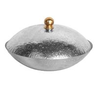 TIDTALEO Hot Pot Personal Size with Lid Japanese Style Stainless Steel Dry Seafood Cooking Pot, Sturdy and Not Easy to Bend Or Break, Silver Finish for Shabu Shabu and Sukiyaki