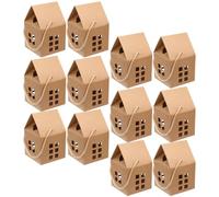 TIDTALEO House Shaped Candy Boxes 24pcs Miniature Handheld Packaging Supplies Decorative Paper Treat Boxes for Christmas Party Favors and Small Presents