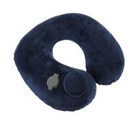 TIDTALEO Inflatable U Shape Neck Travel Pillow with Ergonomic Fast Inflate Deflate Lightweight Dark Blue for Airplanes Trains Office Home Use Includes Carry Pouch and Travel Comfort