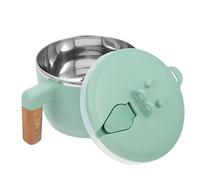 TIDTALEO Insulated Ramen Bowl with Lid and Handle Portable Stainless Steel Noodle Bowl for Travel Food Container for Lunch The Green
