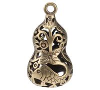 TIDTALEO Keychain Design for Making Decoration or Material Pretty DIY 5pcs Brass Gourd Pendants Vintage Hollow Necklace Unique Chic Accessories