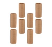 TIDTALEO Kraft Paper Cylinder Tubes 8Pcs 100Ml with Lid for Essential Oil Bottle and Perfume Storage Packaging in Light Yellow