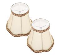 TIDTALEO Lamp Artistic Charm Unique Design 2pcs Cloth Shade Clip on Lampshade Bell Scalloped Design Soft Ambient Lighting Not Easy to Deform Floor for Dining Area