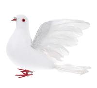 TIDTALEO Large Artificial Pigeon with Extended Wings, Realistic Wedding Bird Decoration for Home, Garden and Event Décor, Life-like Faux Dove Ornament