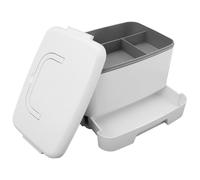 TIDTALEO Large Capacity Medicine Box Smooth Opening and Closing with Double-Layer Multi-Layer Design, Portable Household First Aid Case in White, Made of Sturdy Abs and Pp with Handle