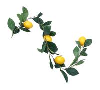 TIDTALEO Lifelike Artificial Lemon Hanging Adornment with Yellow Plastic and Silk Cloth, Stylish Simulation Fruit Decoration for Garden and Wall Art