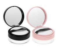 TIDTALEO Loose Powder Containers Powder Puff and Mirror Portable 2pcs with 20g Compact Cases Sturdy and Built to Last on The Go Makeup