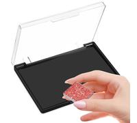 TIDTALEO Magnetic Eyeshadow Palette Empty Tray with Lid, Black Base Makeup Pan Holder for Depotting Cosmetics, Reusable Magnetic Eyeshadow Container for Professional and Travel Use