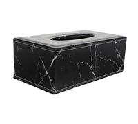 TIDTALEO Marble Pattern Leather Tissue Box Large Napkin Dispenser Dustproof Storage Container for Home Car Bathroom Living Bedroom Use