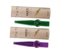 TIDTALEO Metal Kazoo Purple and Green Mouth Instruments for Adults Educational Musical Plaything for Guitar Performance and Family Fun