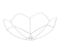 TIDTALEO Metal Lamp Shade Frame for DIY Table Lights, Easy to Install Multi-Functional Wire Lamp Shade in White Metal, Suitable for Cafe and Office Lighting Projects with Modern and Rustic