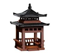 TIDTALEO Miniature Pavilion Figurine Garden Statue Simulation Four-Post Pavilion Large Micro Landscape Ornament for Outdoor Garden and Aquarium Décor