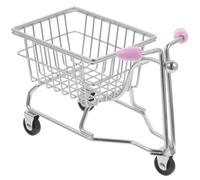TIDTALEO Miniature Shopping Cart Iron Material and Makeup Sponge Holder Drying Rack Silver Colour Cute Design Makeup Supplies Organiser to Decorate Random Color for Or, Bedroom Study Room