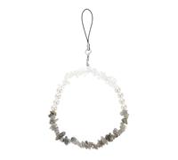 TIDTALEO Mobile Phone Strap Bead Design Lanyard Crystal Pebble Pearl Pendant with Unique Handmade Style for Travel and School