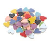 TIDTALEO Mosaic Tiles Set and Resistant to Damage Ceramic Heart Shaped Versatile Use Assorted Colour Ceramic Craft Tiles for Valentine’s Random Color for Crafts and Home Decoration