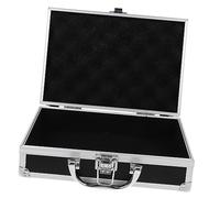 TIDTALEO Multi Functional Aluminium Tool Case Hard Briefcase for Men Portable Storage Box with Safety Clasp and Reinforced Handle Carrying Suitcase for Gadgets and Accessories Black