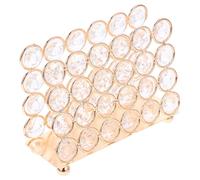 TIDTALEO Napkin Space-Saving and Iron Design, Construction Glass Elegant Nordic Style Golden Holder with Vertical Decorative Paper Tissue Dispenser for Office and Home Use