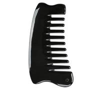 TIDTALEO Natural Ox Horn for Calming the Mind and Relaxation Wide Tooth Hair Scalp Massage Comb Multi-functional Portable Scraping Massage Tool Suitable for Men and Women