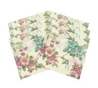 TIDTALEO Paper Towels Flower Printing with Premium Quality Wood Pulp Material Napkins Good Absorbent Ability 20pcs and Fashion Pattern Design for Party or Banquet Use