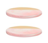 TIDTALEO Pink Marble Nail Mixing Pallet with Cork Base round Nail Art Pallet for Cosmetics with No Burr and Manicure Use