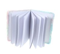 TIDTALEO Plush Shell Gradient Notebook Soft Cover Fluffy Diary Cute Portable Journal for Note Taking and Daily Planning Gift for Friends Unisex Random Color