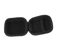 TIDTALEO Portable Eva Earbuds Case and Electronics Organizer for Travel, Black Hard Shell Earbud Holder with Cable Storage Pouch, Compact Charger and Headphone Carrying Bag for On-the-go