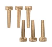 TIDTALEO Pure Copper and Brass Bridge Pins Set of 6 for Acoustic and Classical Guitars with Iron Storage Box Providing Stable String Fixing and Enhanced Sustain