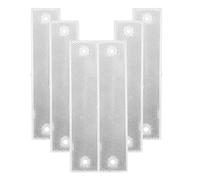 TIDTALEO Rectangular Acrylic Reflective Roadside Markers 6pcs Silver Weather Resistant for Parking Lots and Highway Safety