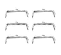 TIDTALEO Replacement Bag Handles 6pcs Silver Purse Handle Frames with Smooth and Lightweight Iron Alloy Material, Easy Installation for Handbag Making for Crafting Beautiful